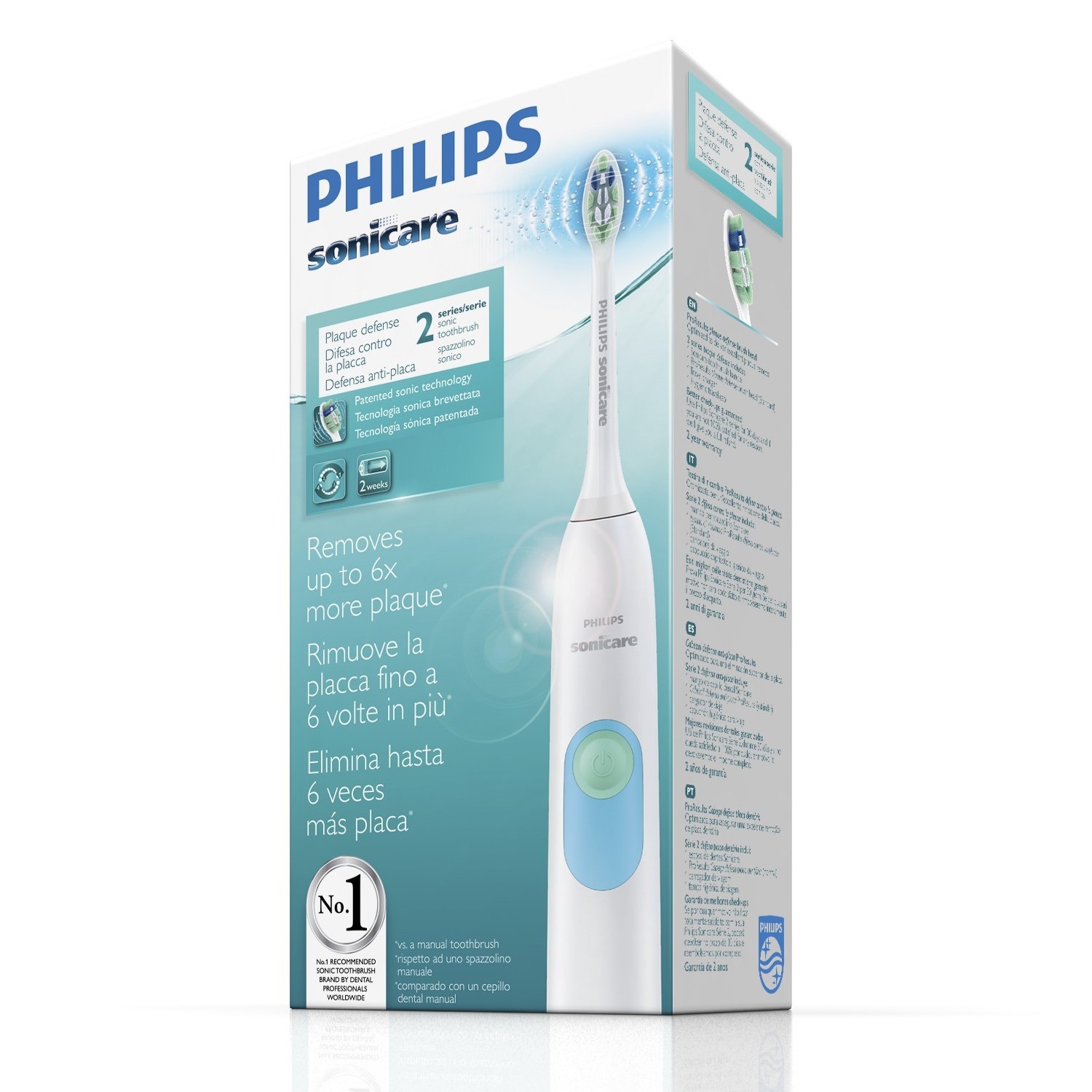 Зубная щетка Philips Sonicare PlagueDefence электрическая 1режим +1насадка HX6231/01 - фото 2