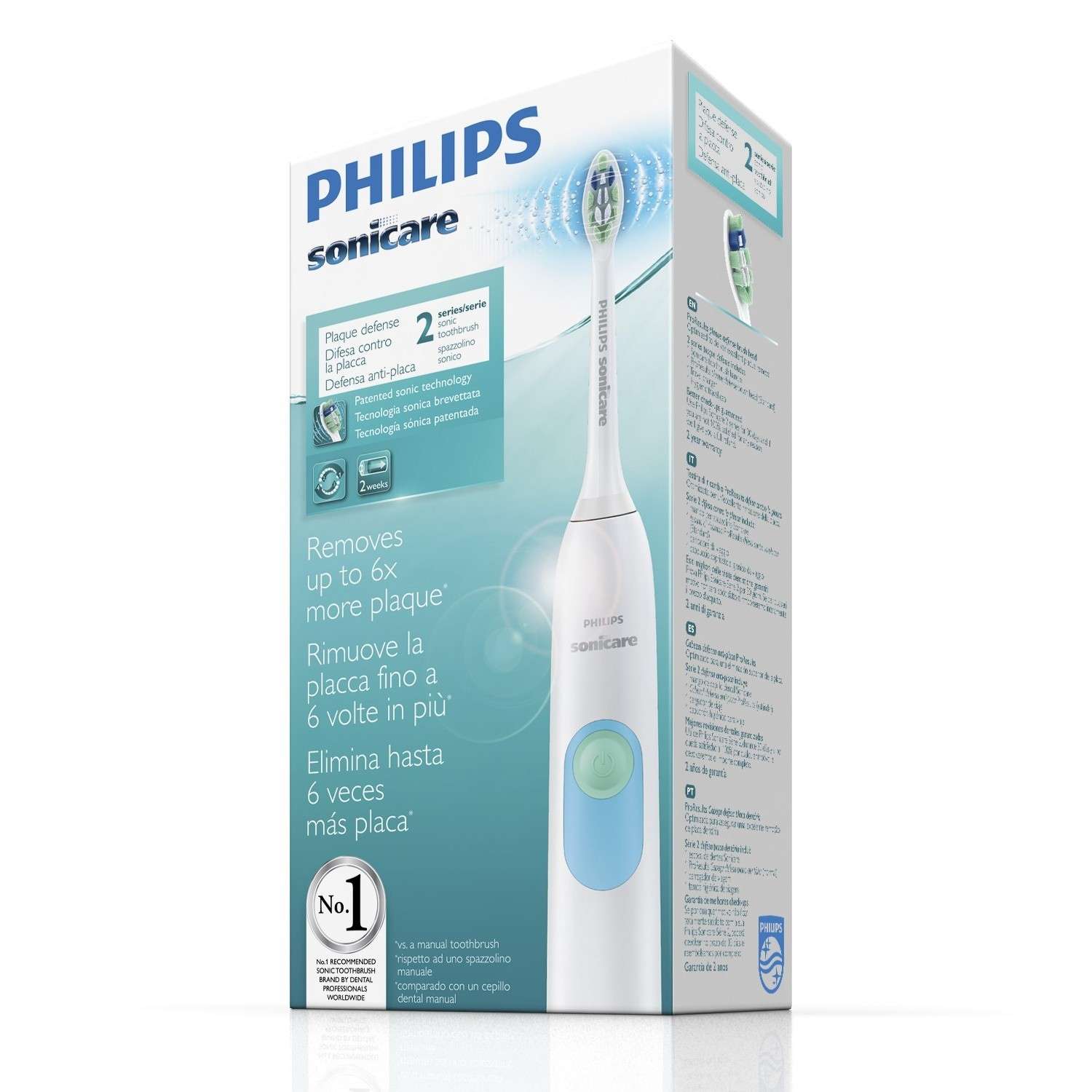 Зубная щетка Philips Sonicare PlagueDefence электрическая 1режим +1насадка HX6231/01 - фото 2