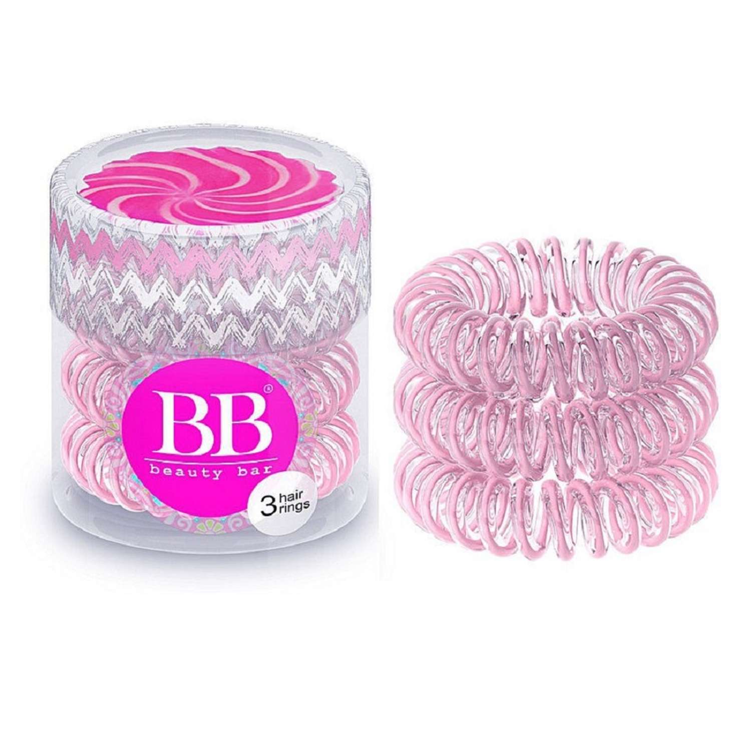 Резинка для волос Beauty Bar спираль Розовая лента 3 шт. - фото 2