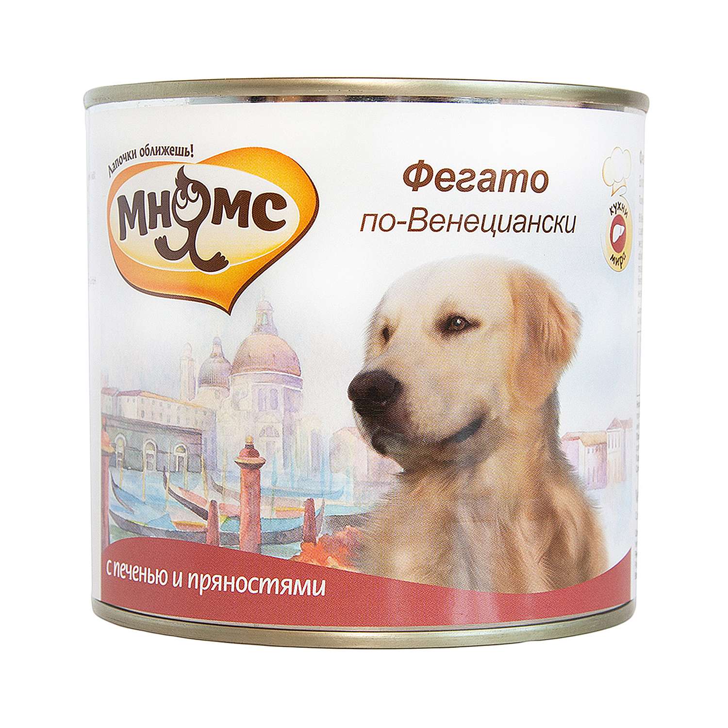Корм для собак Мнямс Фегато по-Венециански телячья печень с пряностями консервированный 600г - фото 1