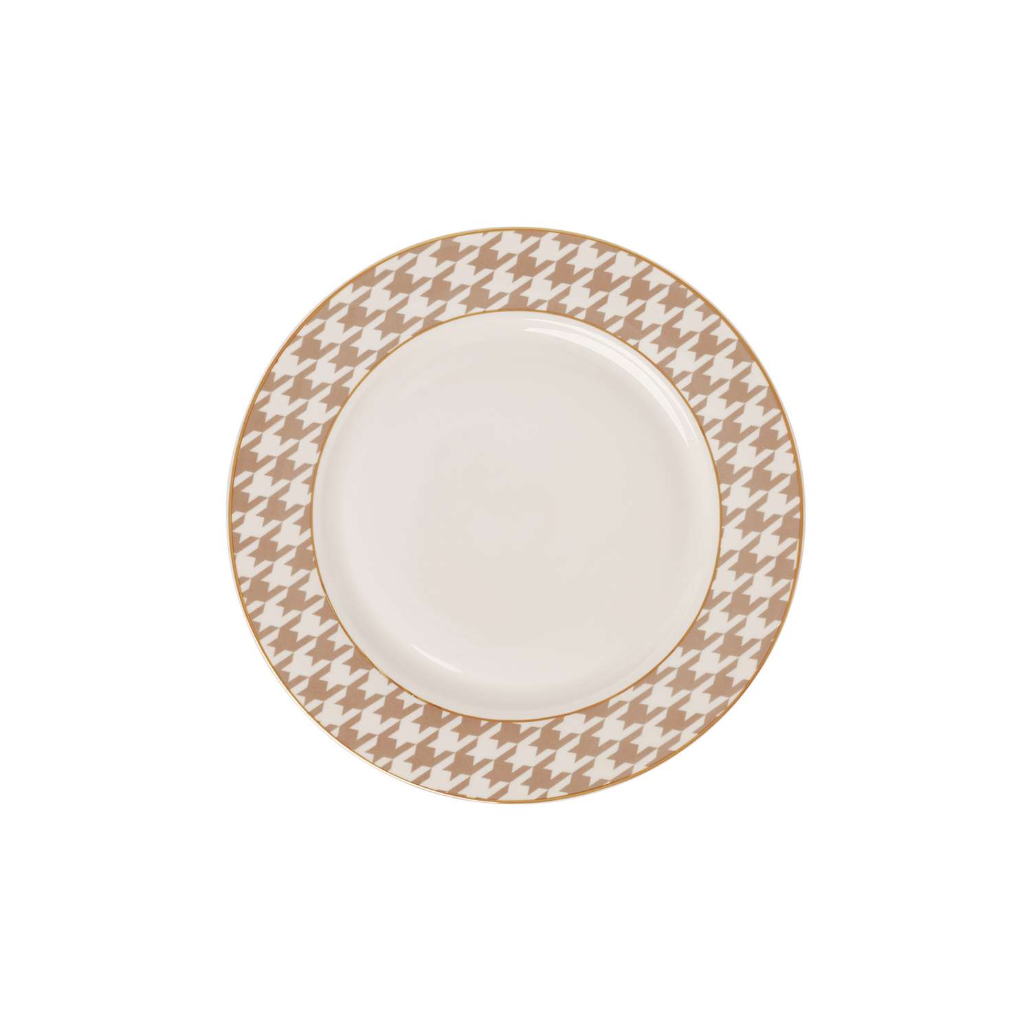 Тарелка DeNASTIA сервировочная обеденная «Пье-де-пуль» 26.7 см фарфор белый/бежевый CE00467 - фото 5