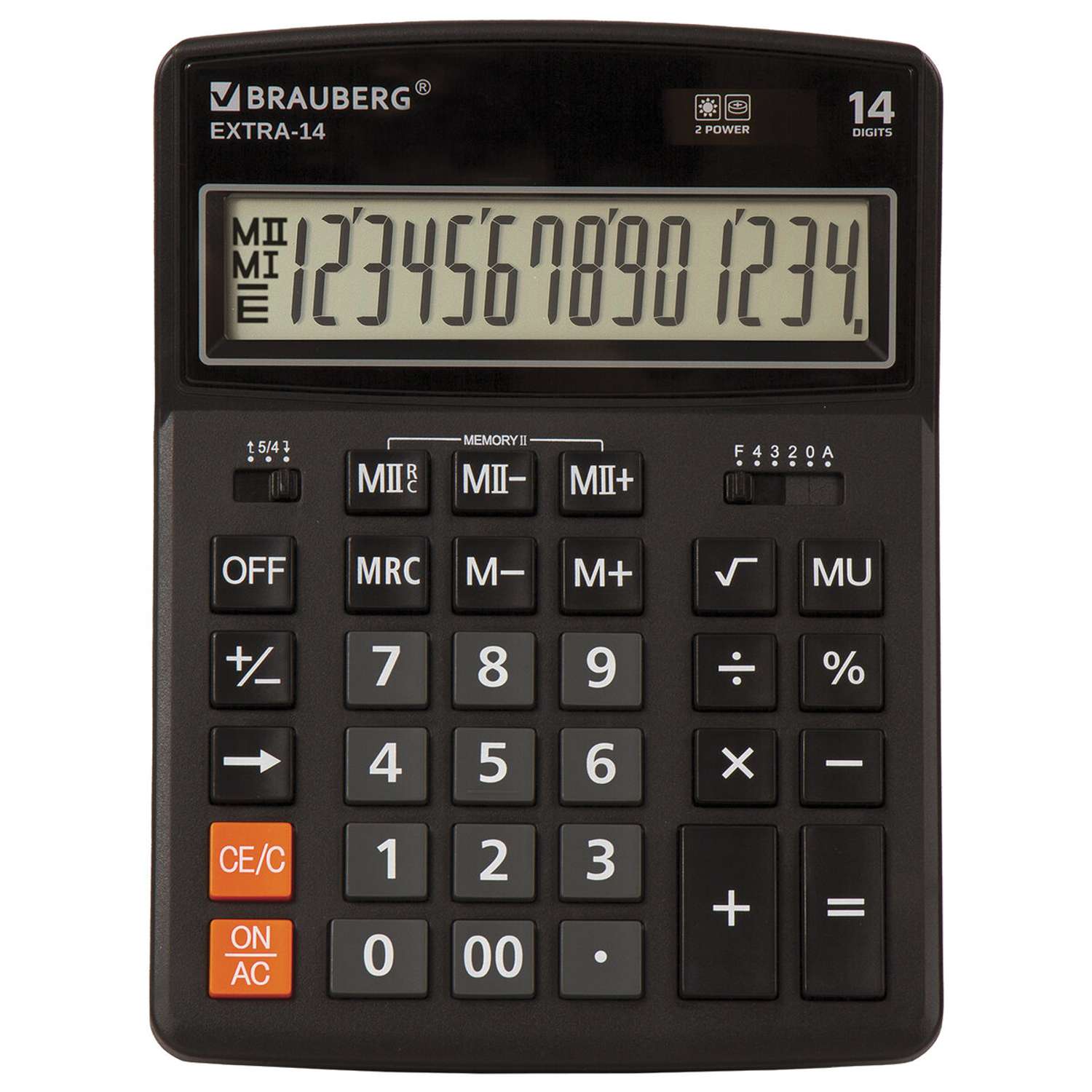 Калькулятор настольный Brauberg электронный 14 разрядов - фото 1