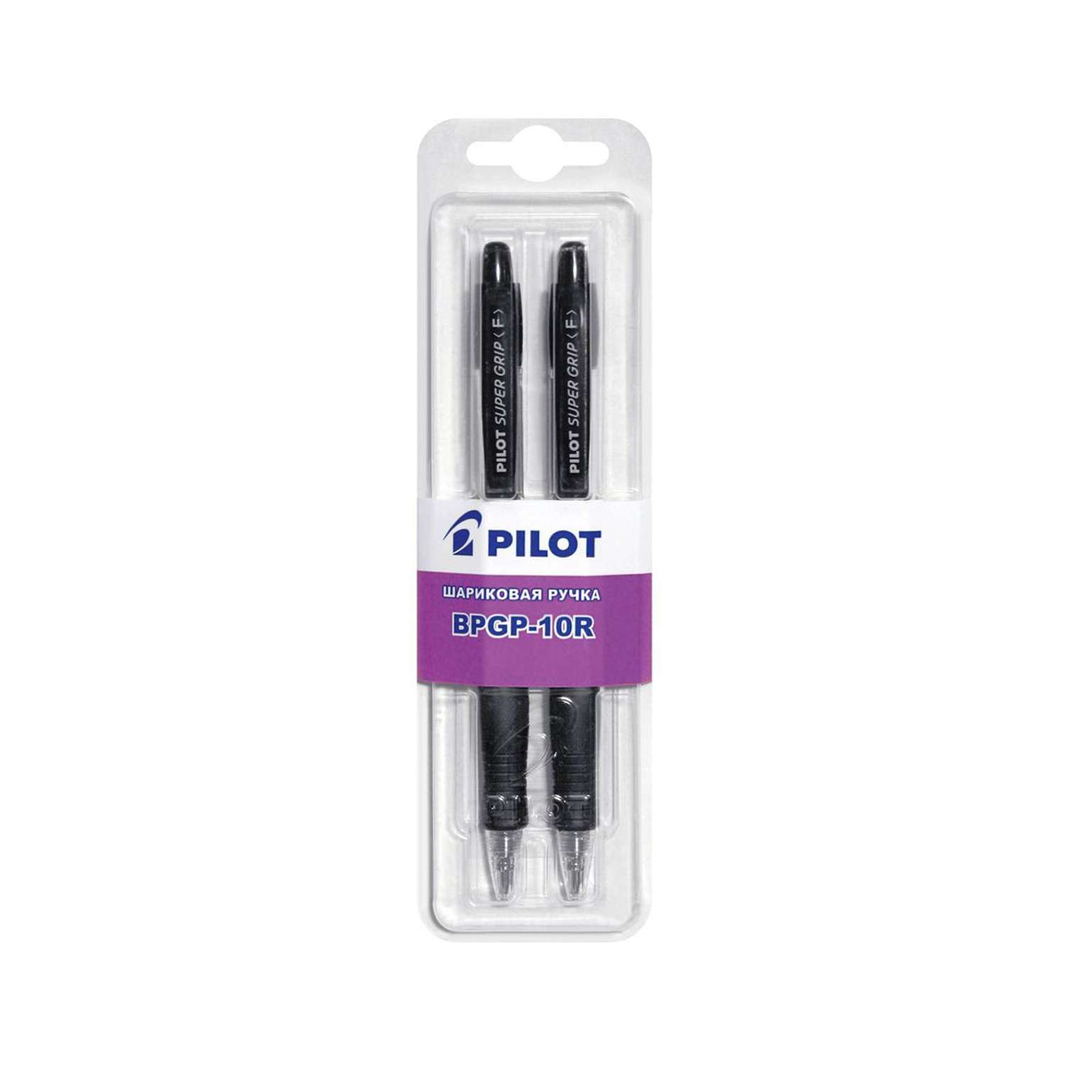 Автоматическая ручка 2шт PILOT с резиновым упором Super Grip 0.5мм (черн.) - фото 1