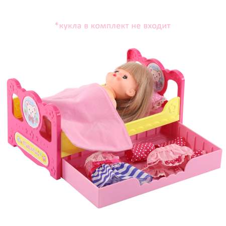 Кровать для куклы Kawaii Mell с выдвижным ящиком 31Х19Х15 см