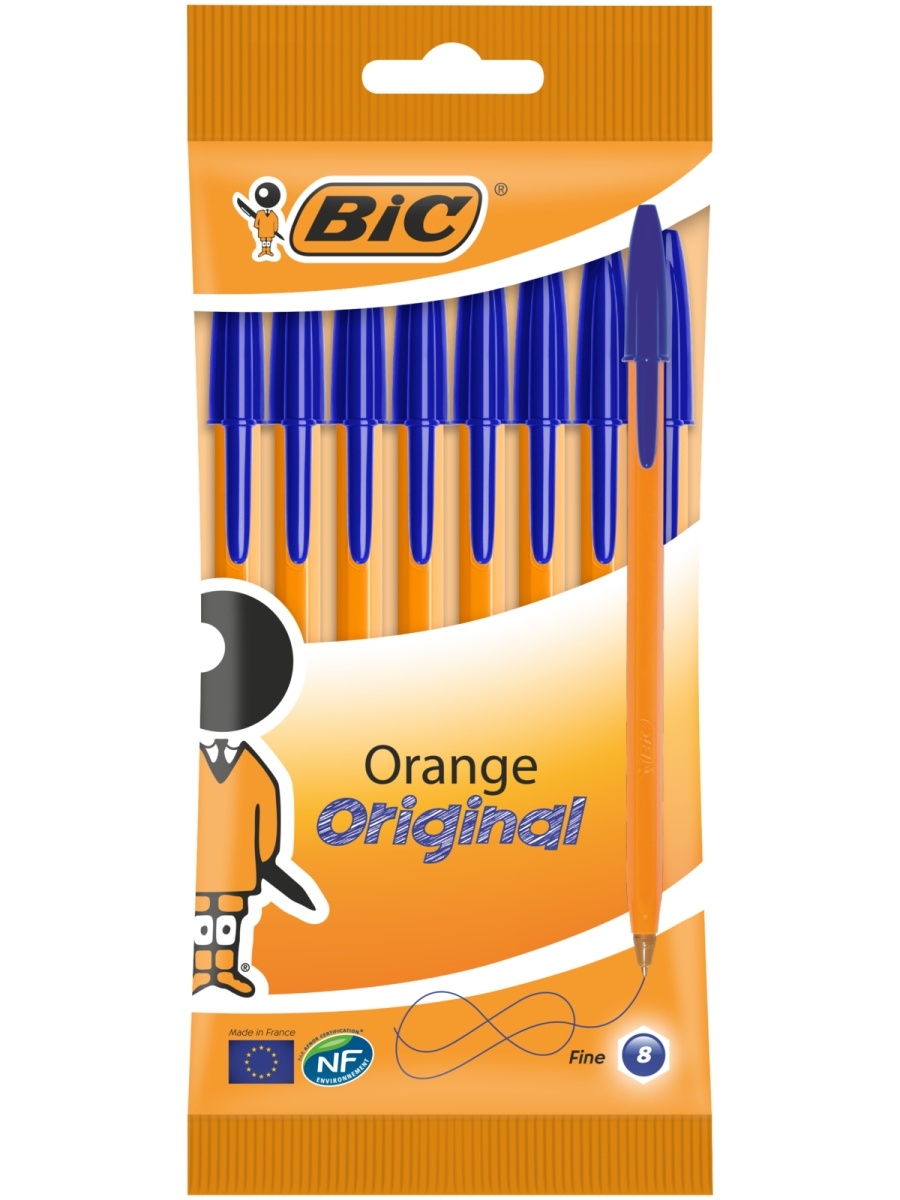 Ручка шариковая BIC Orange синий 8 шт - фото 1