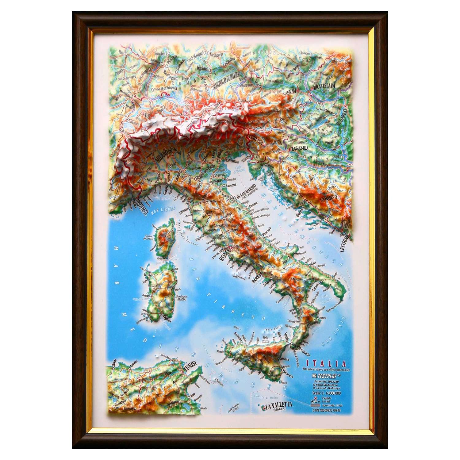 3D карта Testplay Италия A4 - фото 1