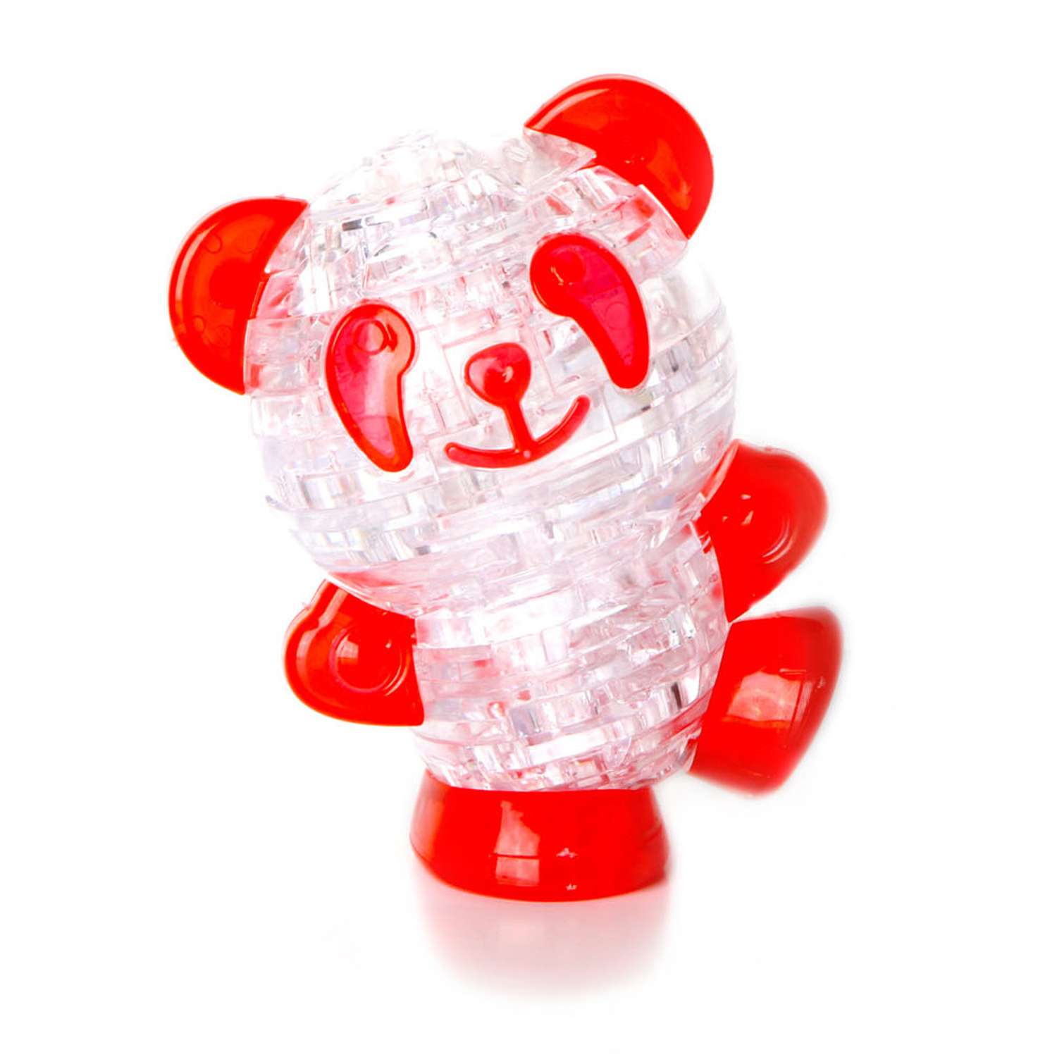 3D Пазл Hobby Day Магический кристал Панда с подсветкой красная - фото 2