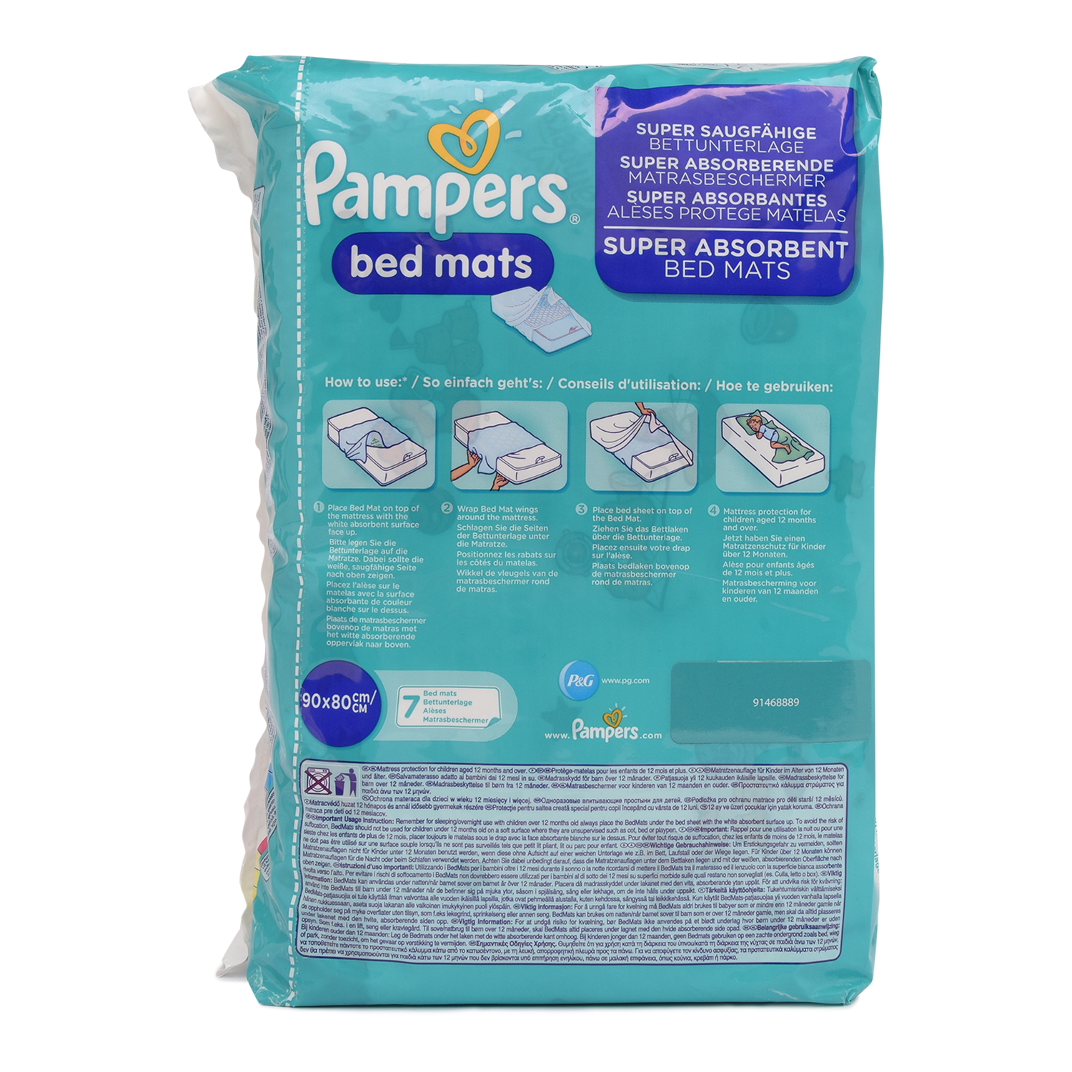 Простыни Pampers BedMats впитывающие 90*80см 7шт - фото 3