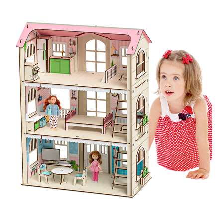 Кукольный домик с мебелью M-WOOD Поместье