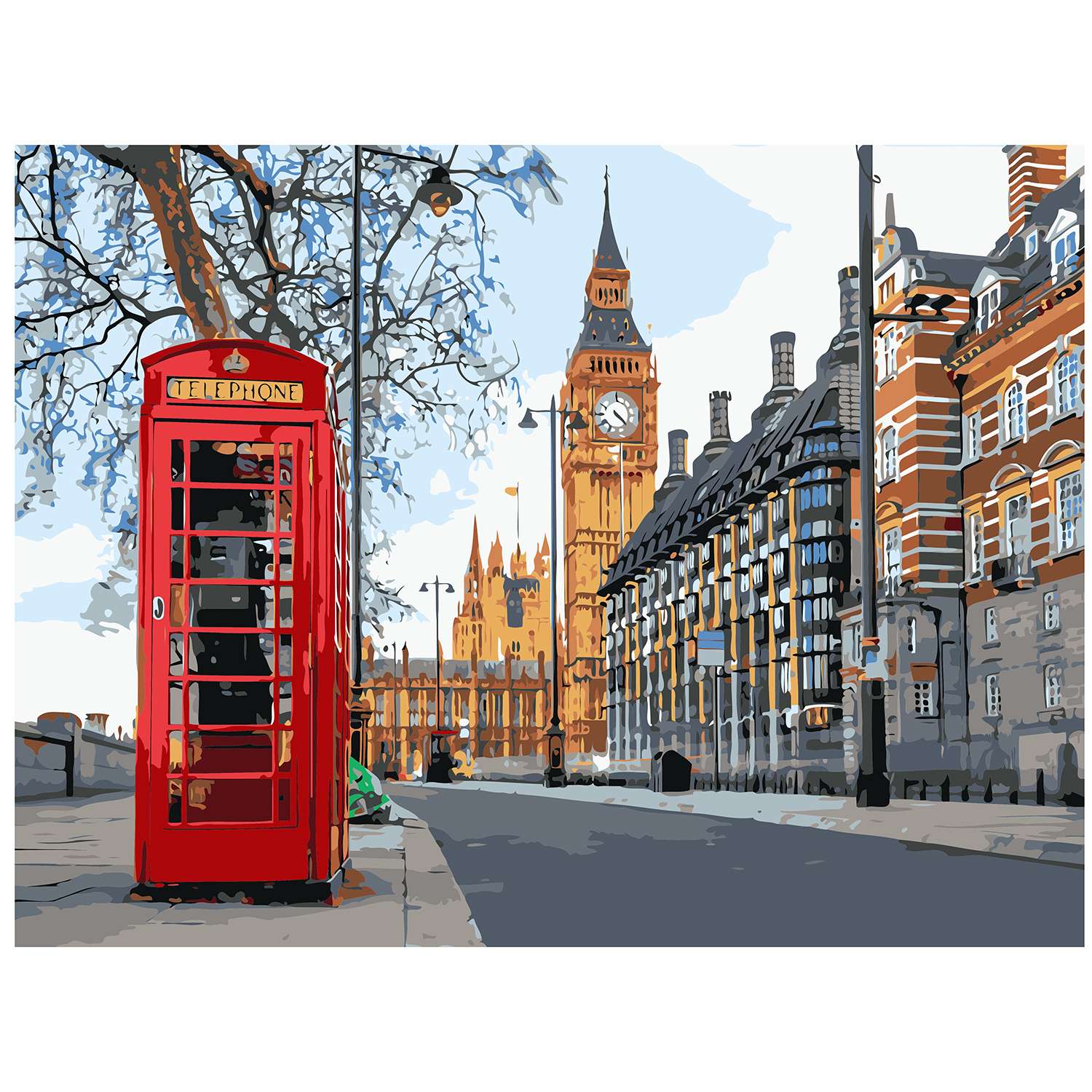 Картина по номерам Рыжий кот Поездка в Лондон Х-6473 - фото 1