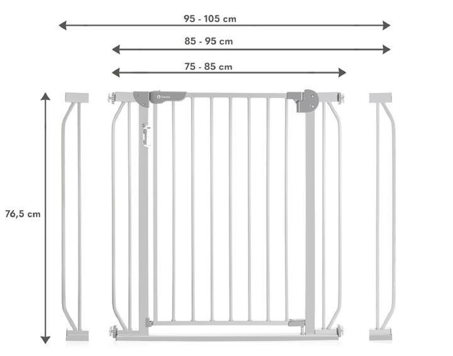 Ворота безопасности Lionelo Truus Slim LED grey 75-105 cм - фото 5