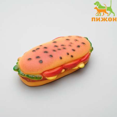 Игрушка Пижон пищащая «Бутерброд» для собак 13 см