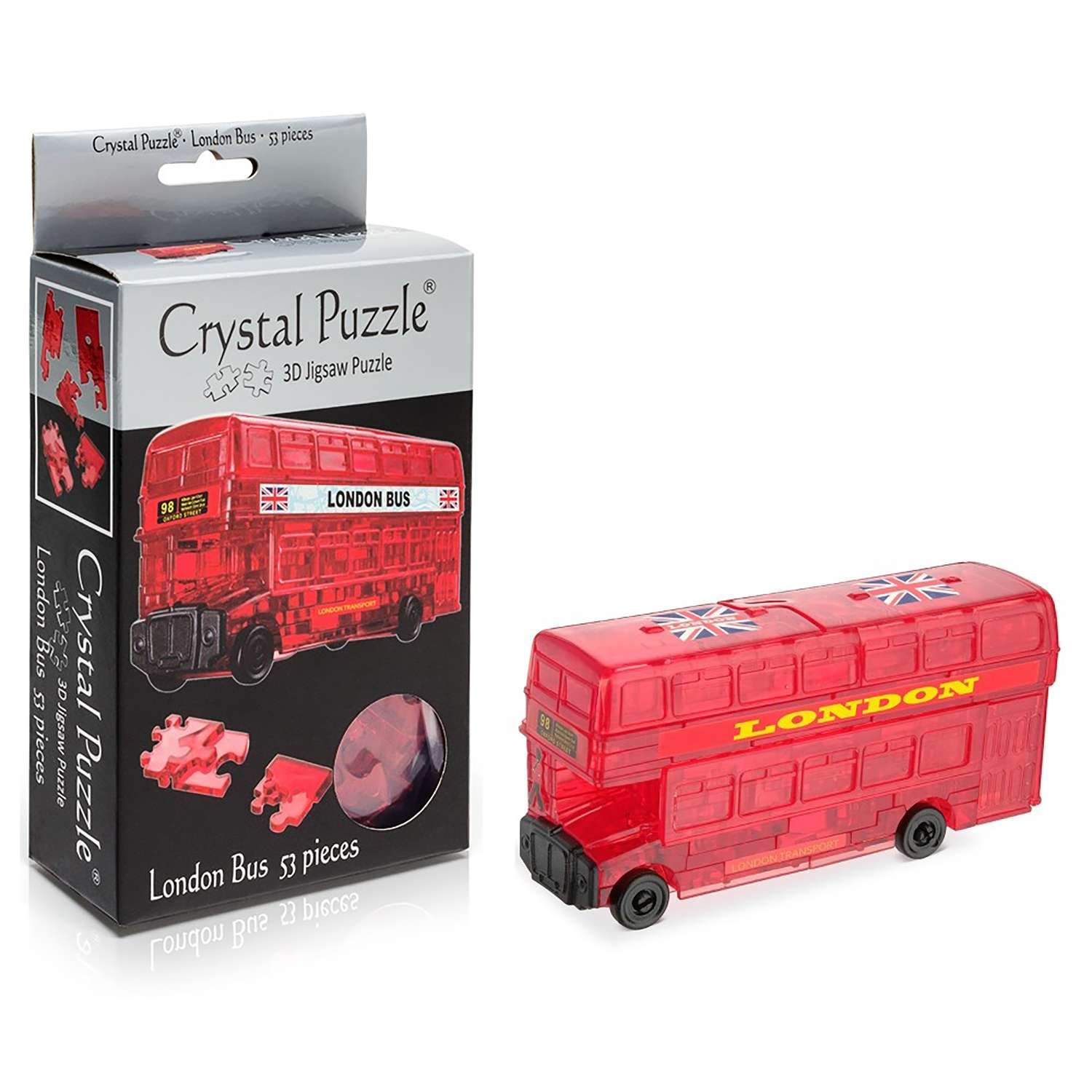 3D-пазл Crystal Puzzle IQ игра для мальчиков кристальный Лондонский автобус 53 детали - фото 5