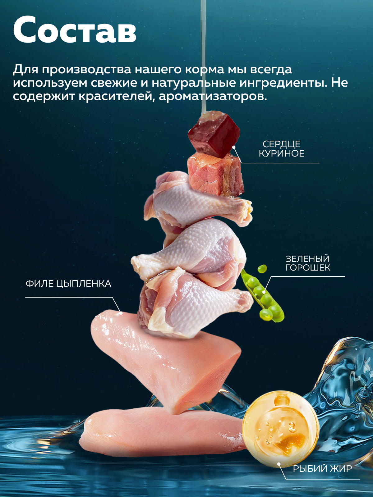 Корм влажный Зоогурман HOLISTIC Цыпленок с горошком и шпинатом, 350 г х 12 шт - фото 4