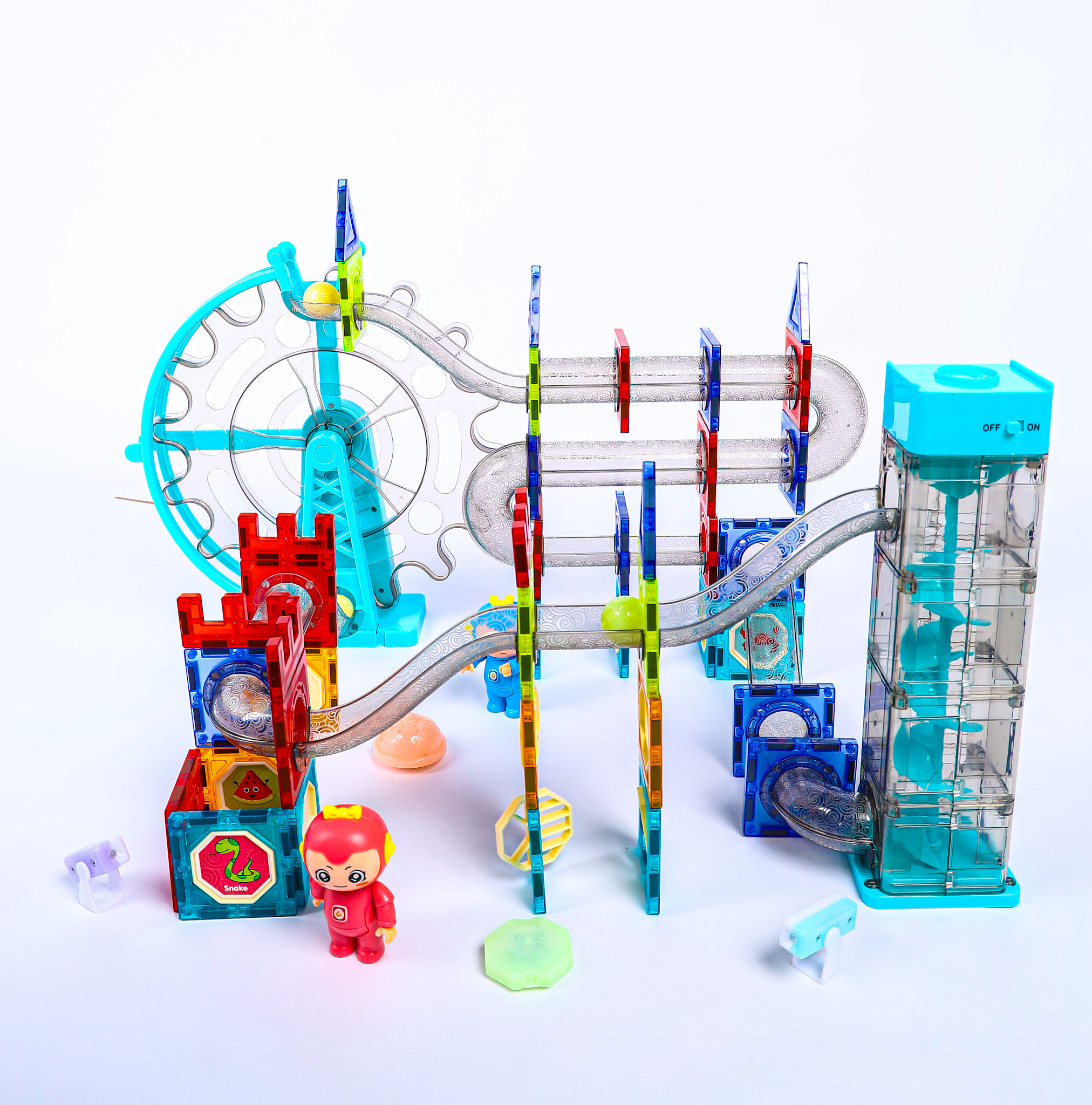 Магнитный конструктор Play Cool детский светящийся развивающий 129 деталей - фото 11