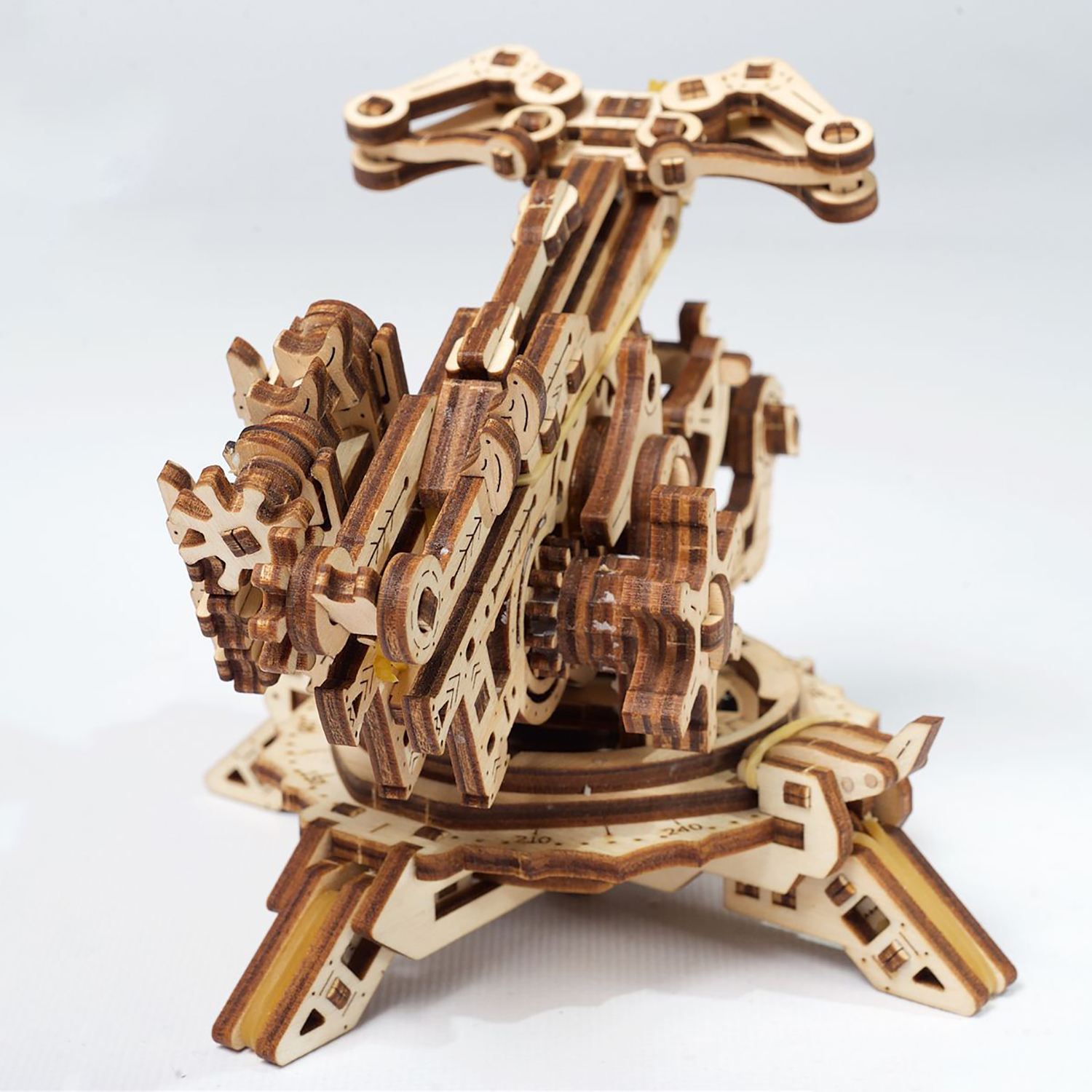 Сборная деревянная модель UGEARS Башня-аркбаллиста 3D-пазл механический конструктор - фото 7