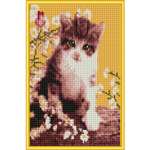 Алмазная мозаика Рыжий кот Игривый котенок 22х32