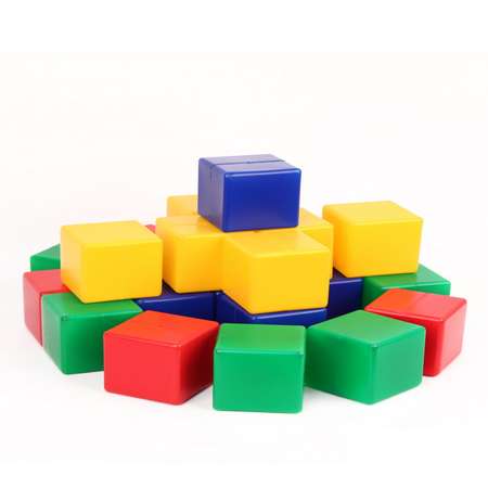 Кубики детские крупные Green Plast 8см*8см конструктор 24 штуки
