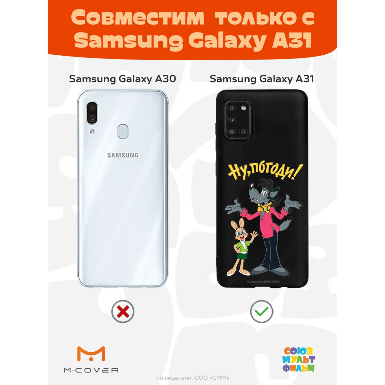 Силиконовый чехол Mcover для смартфона Samsung A31 Союзмультфильм Советский  мультфильм купить по цене 430 ₽ в интернет-магазине Детский мир