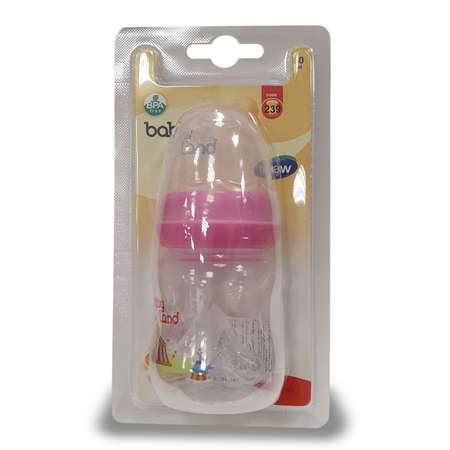 Бутылочка Baby Land 80мл с силиконовой соской розовый