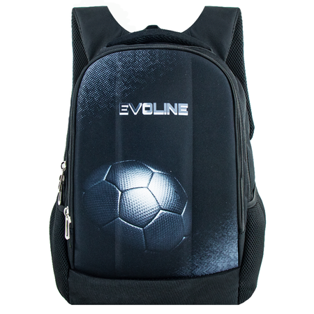 Рюкзак школьный Evoline Черный с мячом EVO-DP-ball-41