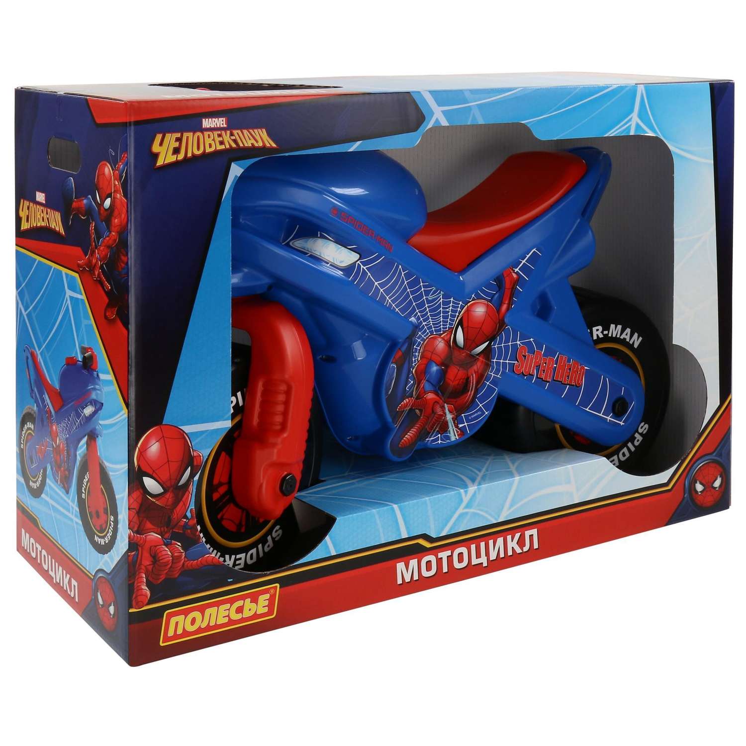 Каталка Полесье Marvel Человек-паук Мотоцикл 70555 - фото 7