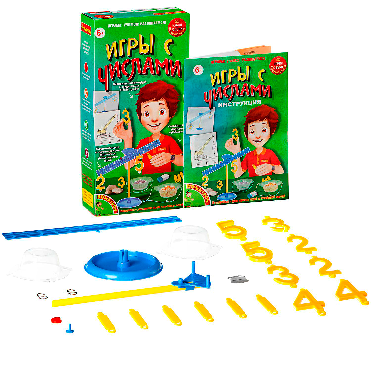 Игра настольная BONDIBON Игры числами серия Науки с Буки - фото 1