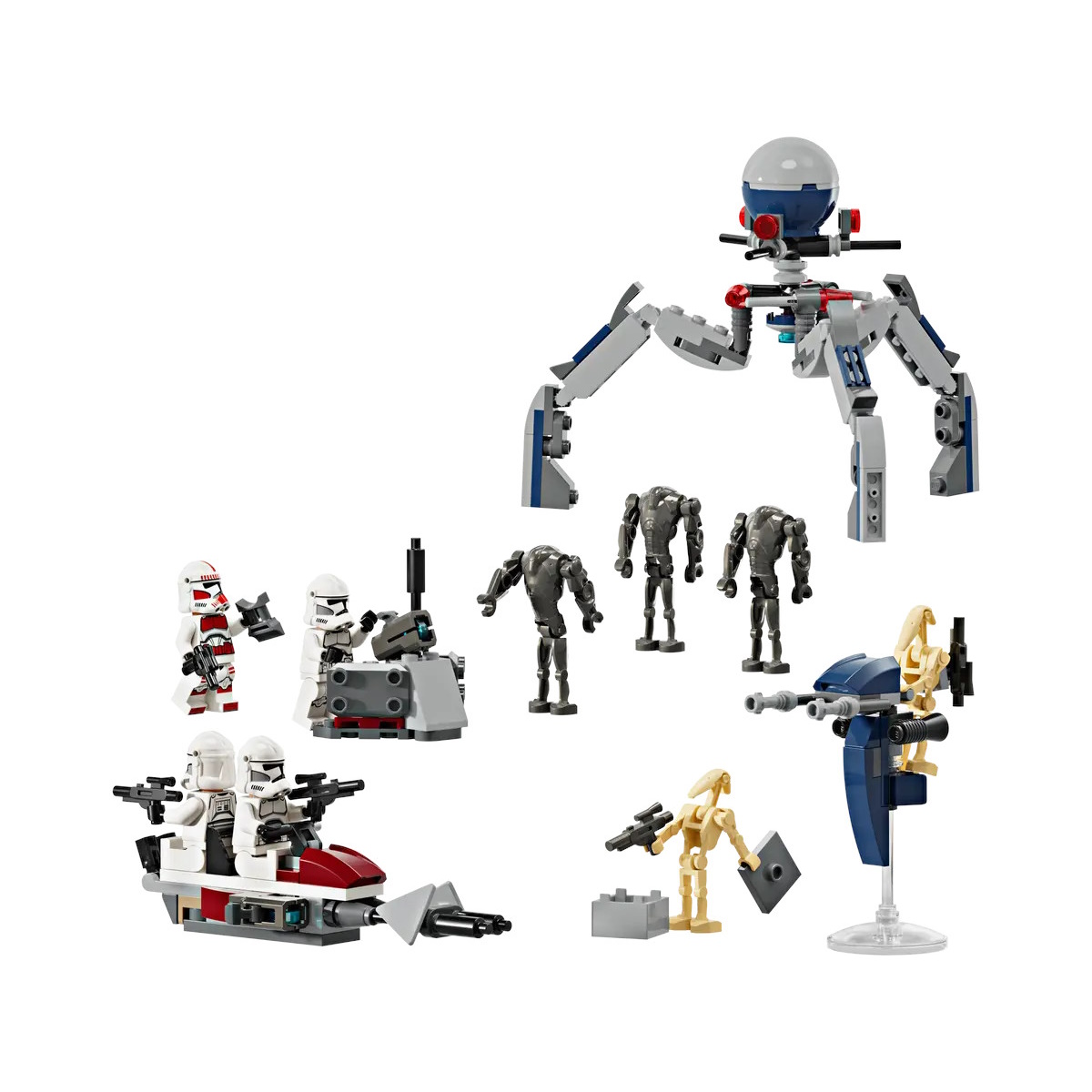 Lego Конструктор Star Wars 75372 Боевой набор солдат-клонов и боевых дроидов