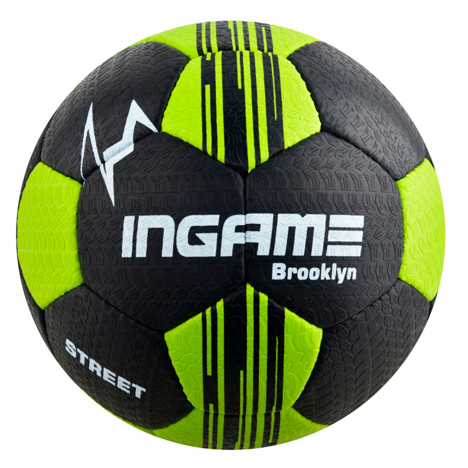 Мяч футбольный InGame STREET BROOKLYN №5 черно-зеленый IFB-125 - фото 1