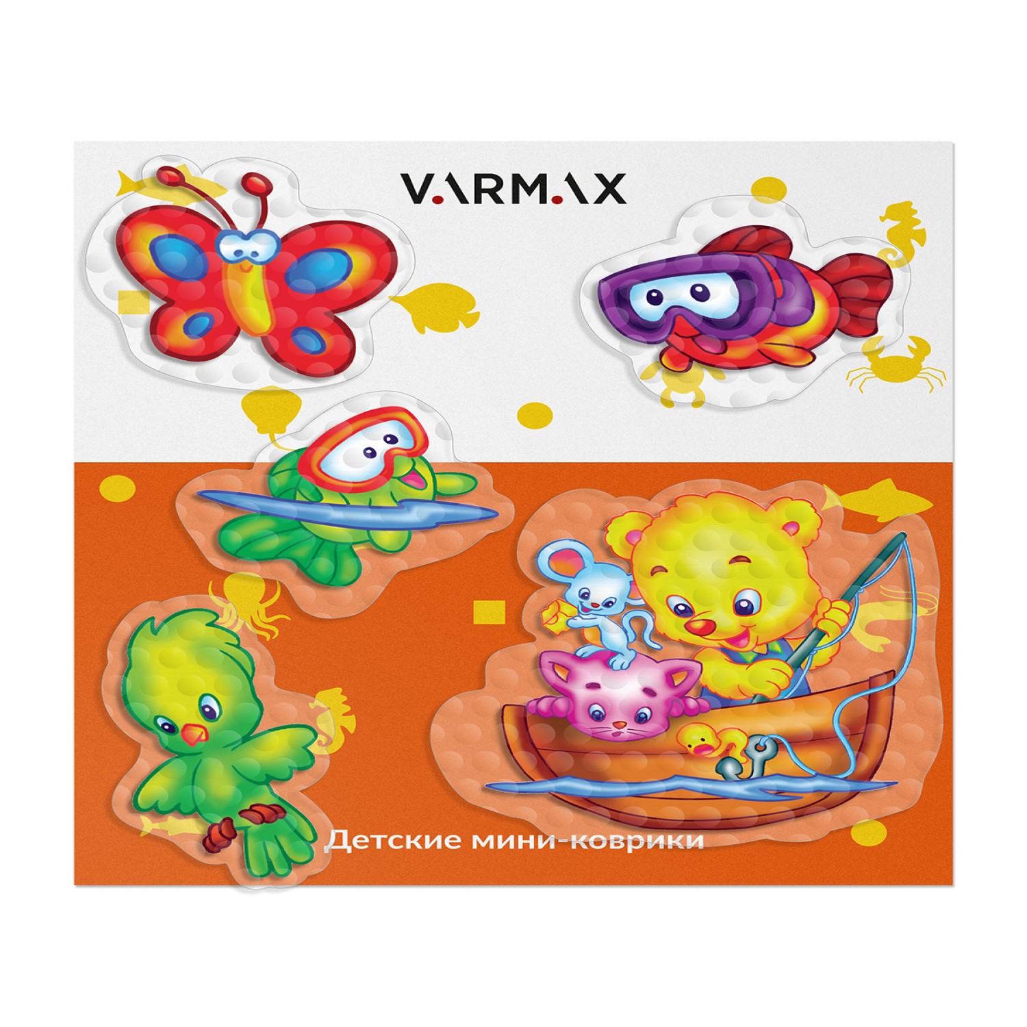 Набор мини-ковриков Varmax № 8 с присосками в ванную детский - фото 2