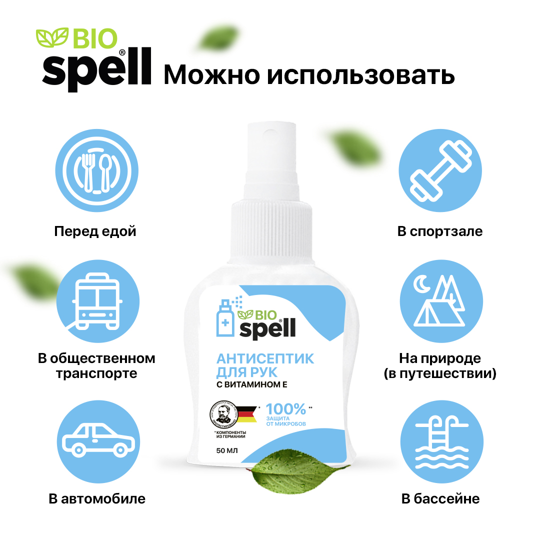 Набор SPELL Антисептики для кожи 50мл 3 штуки - фото 5