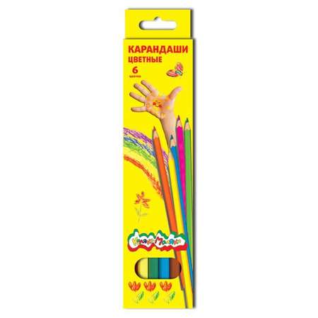 Цветные карандаши Каляка-Маляка 6 цветов шестигранные