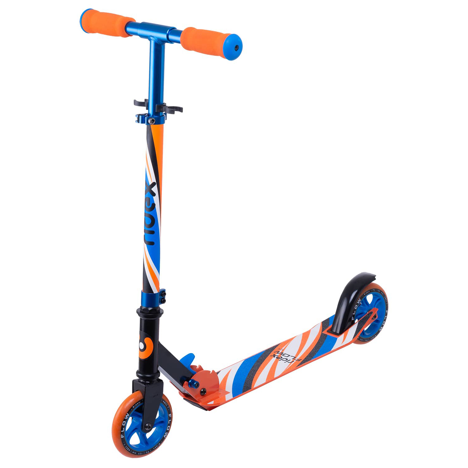 Самокат RIDEX двухколесный Scooter 2 wheels Flow 125 blue/oragge - фото 1