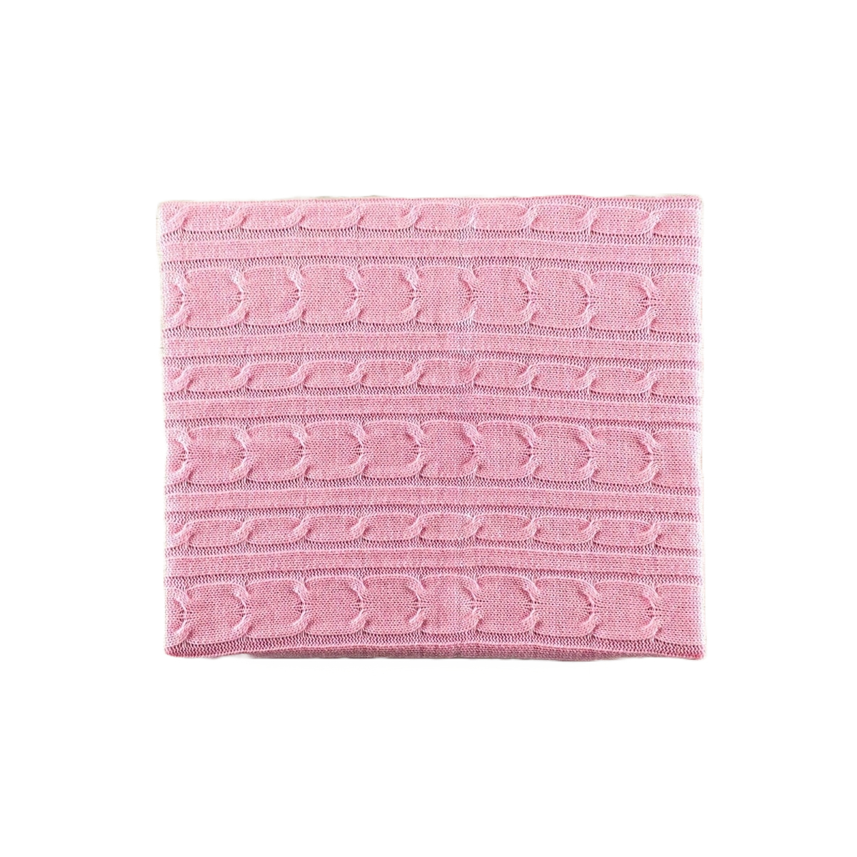 Плед-покрывало детский вязаный WARM WHIFF D-05 розовый на выписку в коляску в кроватку 90x110 - фото 1