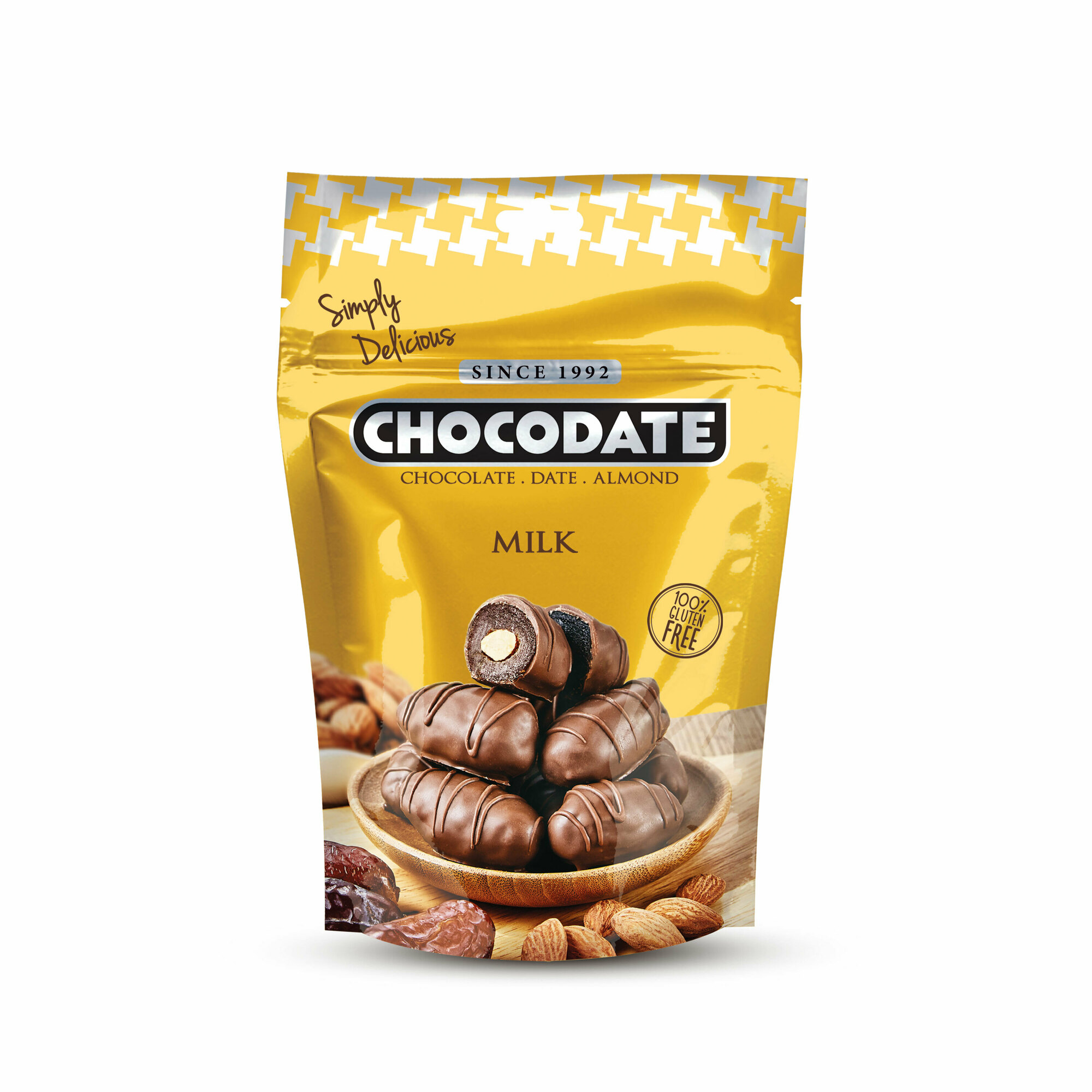Финики CHOCODATE с миндалем в молочном шоколаде 100г - фото 1