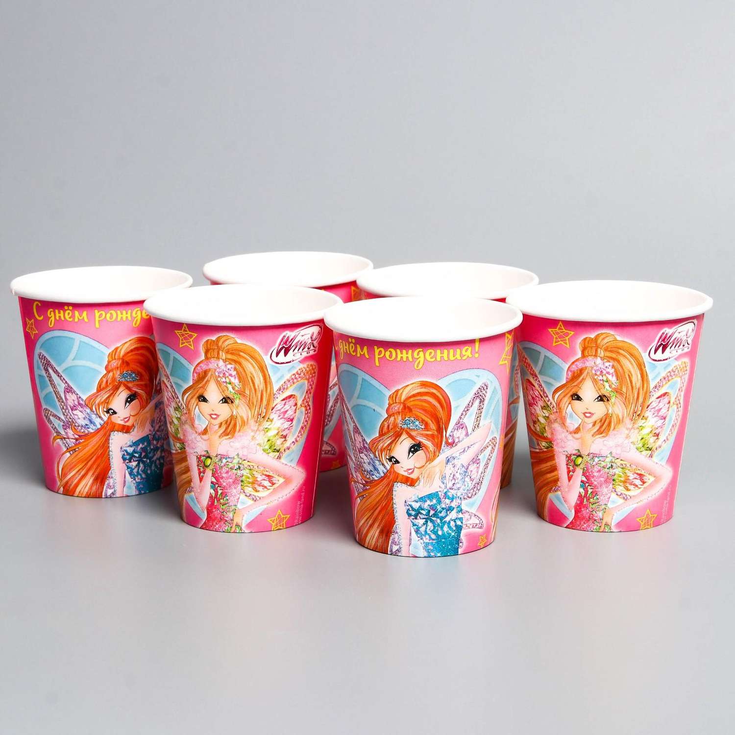 Набор бумажной посуды WINX С днем рождения феи на 6 персон - фото 5