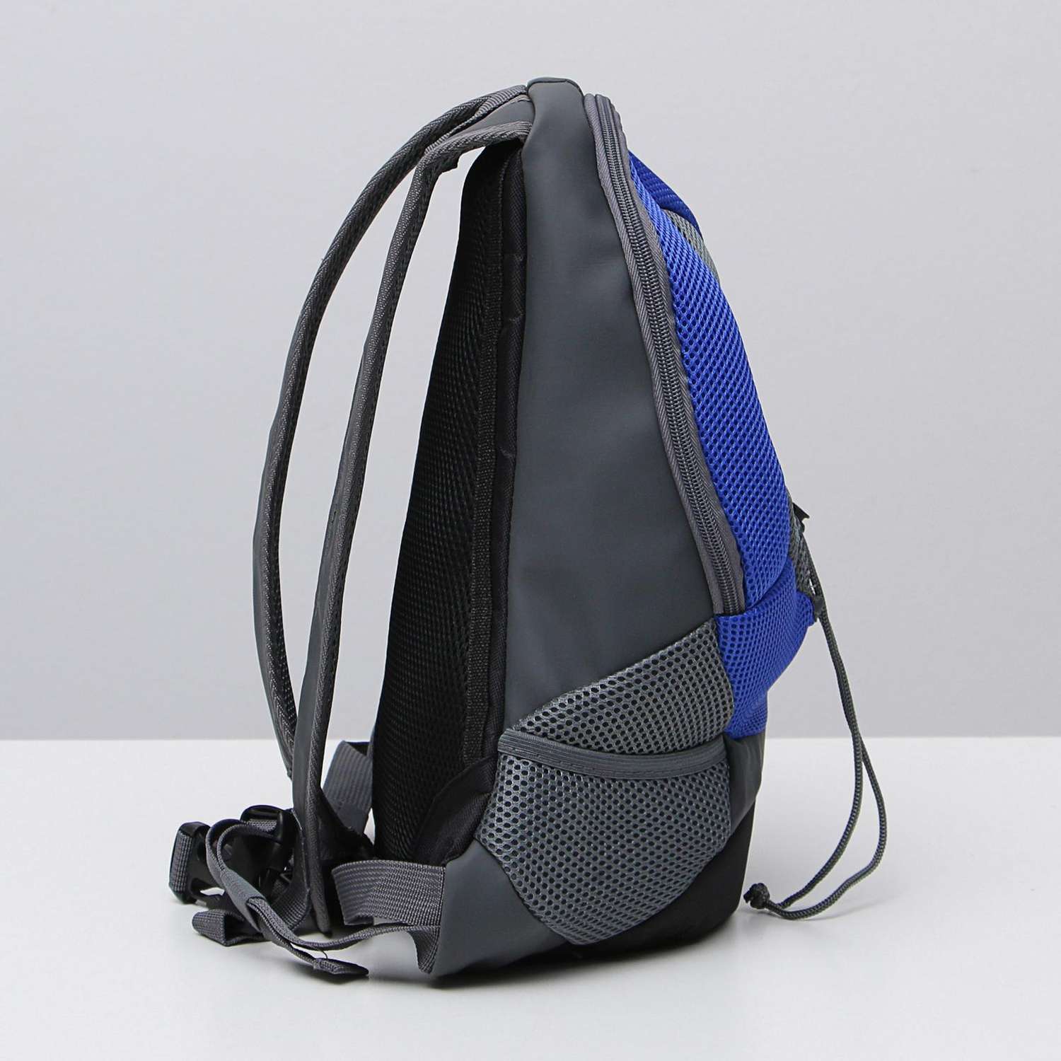 Рюкзак для переноски животных Пижон с креплением на талию 31х15х39 см синий - фото 3