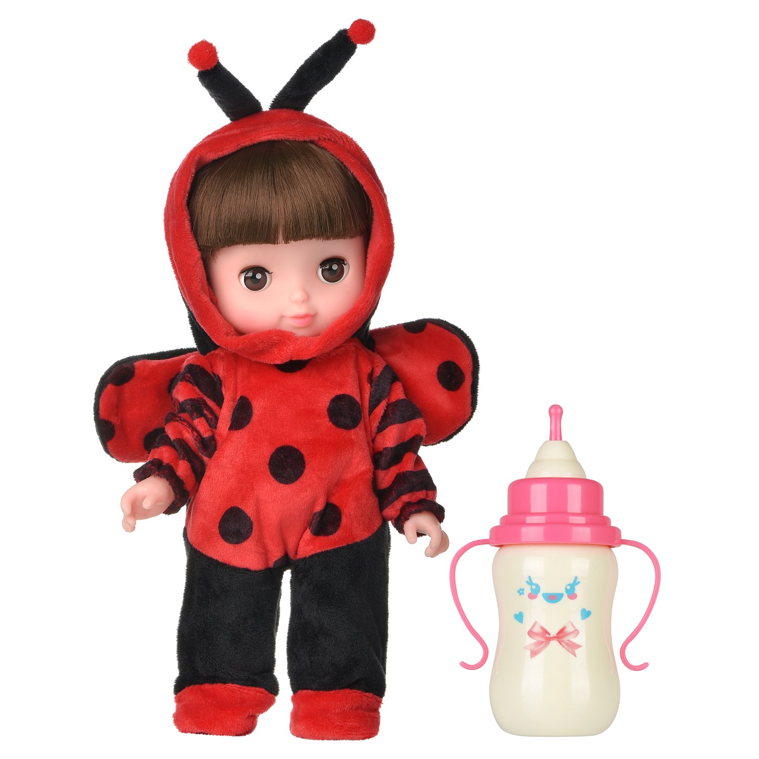 Игровой набор Junfa Пупс cute baby 24 см божья коровка с бутылочкой WJ-35124 - фото 6