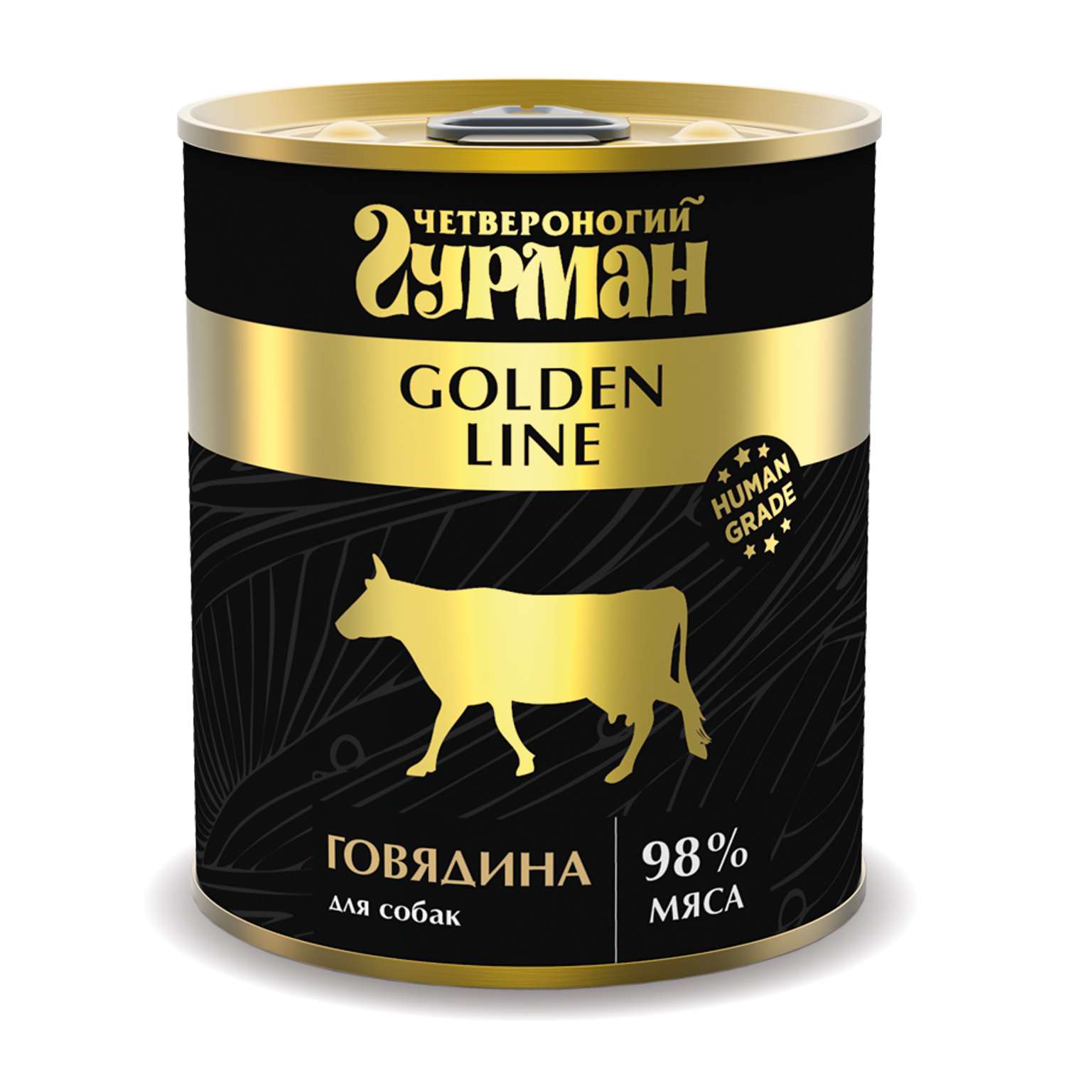Корм для собак Четвероногий Гурман Golden говядина натуральная в желе 340г - фото 1