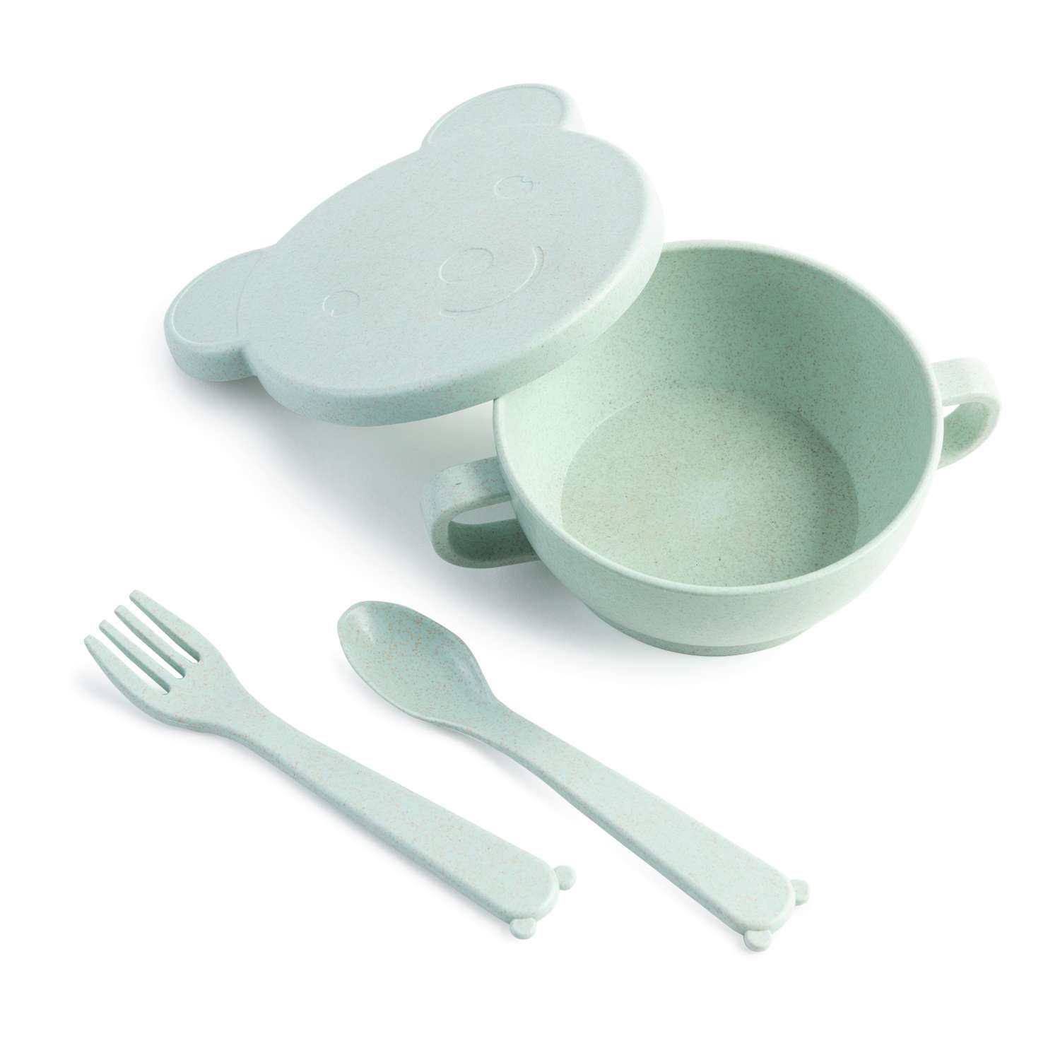 Набор посуды LittleAngel 3предмета с 6месяцев Зеленый - фото 1