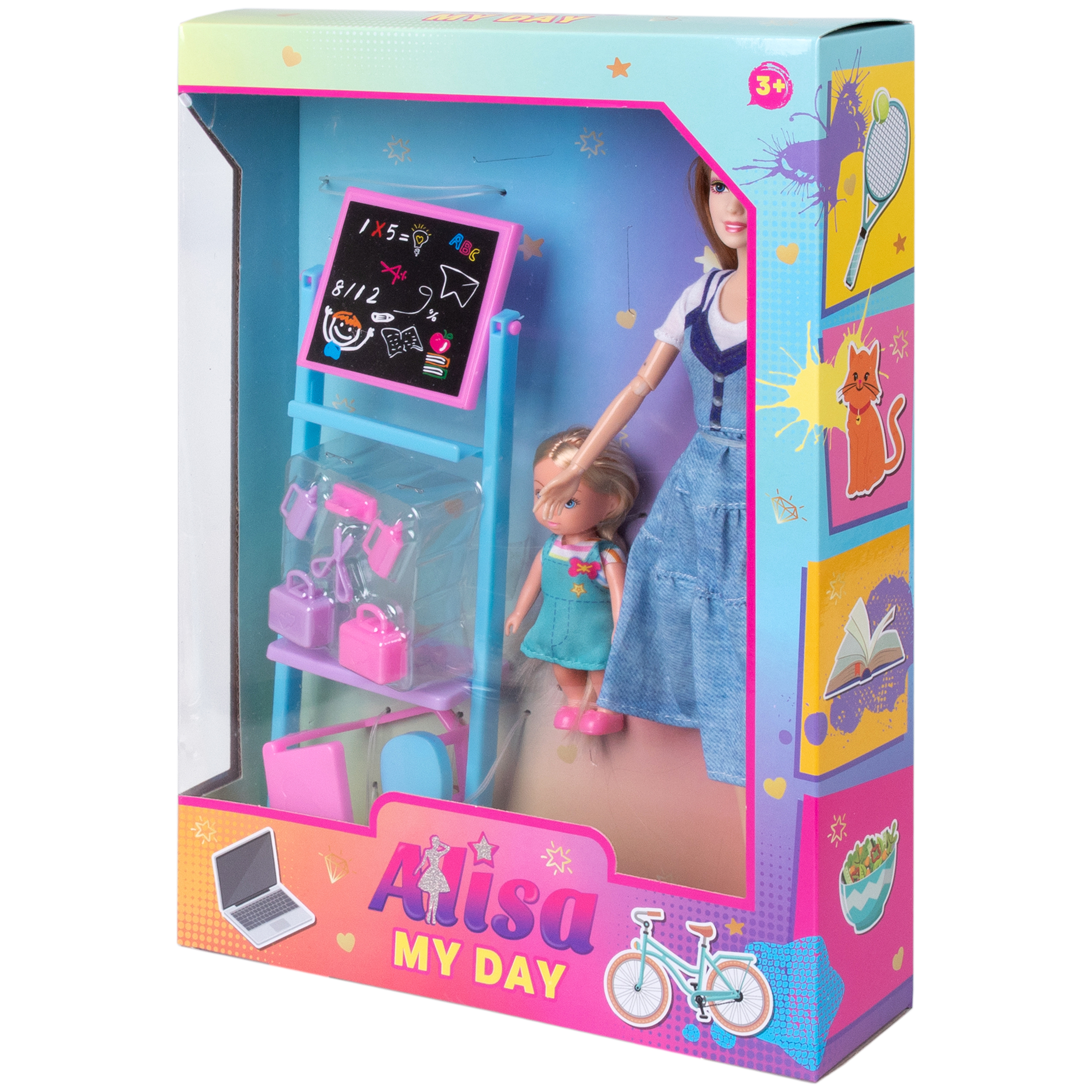 Игровой набор 1TOY Alisa Школа кукла с длинными волосами и маленькая школьница Т24516 - фото 15