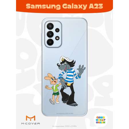 Силиконовый чехол Mcover для смартфона Samsung A23 Союзмультфильм Прогулка зайца и волка