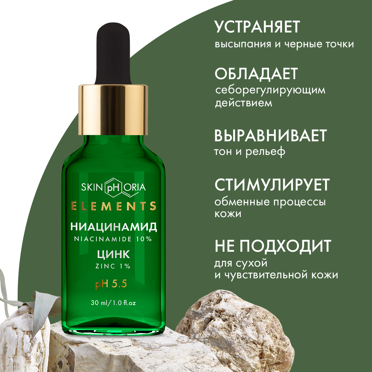 Сыворотка для лица Niacinamide Zinc Serum Skinphoria С ниацинамидом и цинком - фото 2