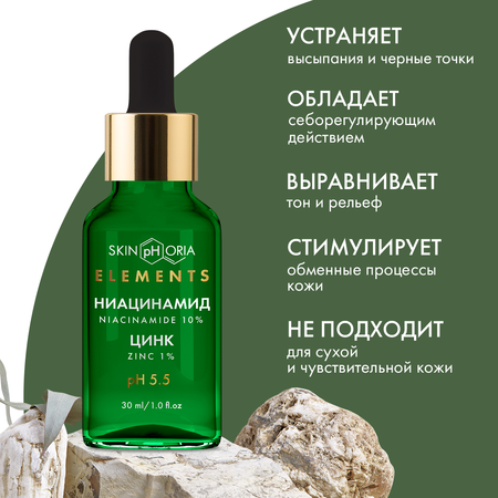 Сыворотка для лица Niacinamide Zinc Serum Skinphoria С ниацинамидом и цинком