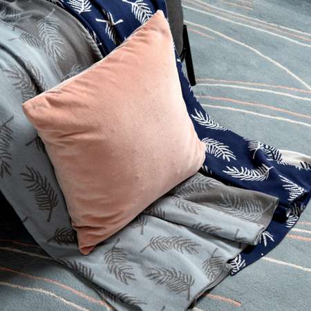 Подушка Tkano декоративная из хлопкового бархата цвета пыльной розы 45х45 см