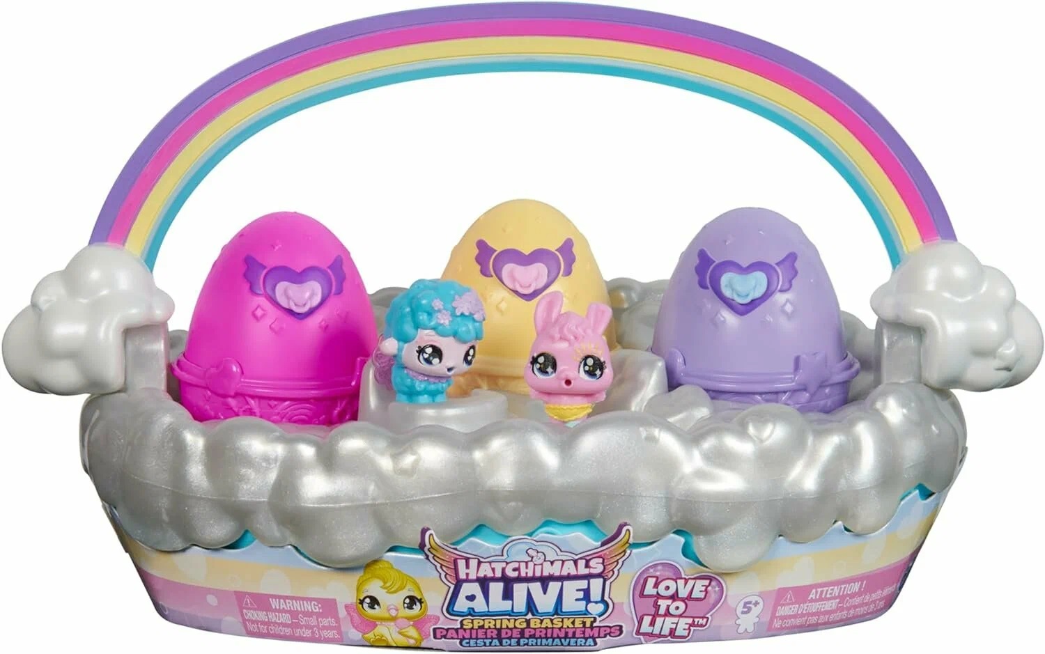 Фигурка Hatchimals Spring Basket with 5 Mini Figures 6068066 - фото 1