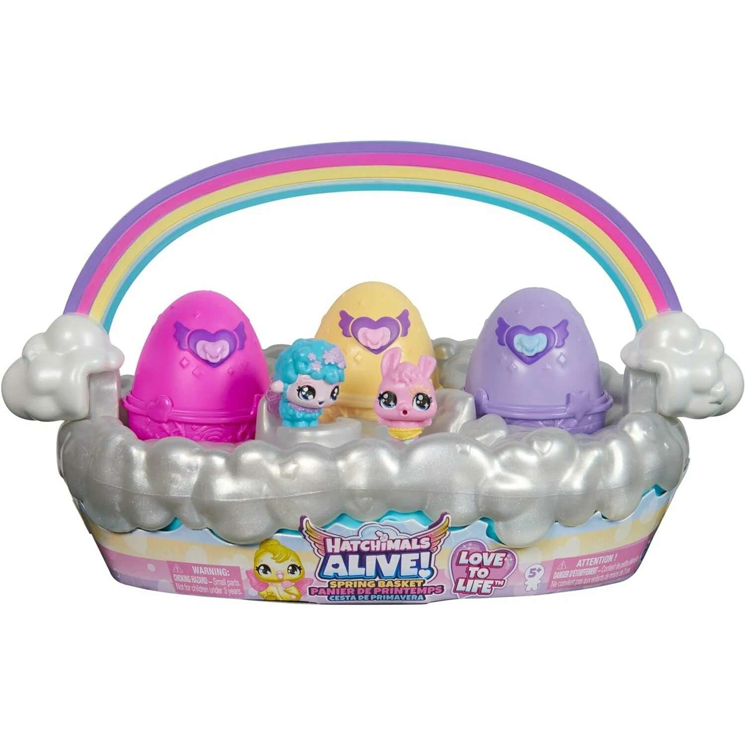 Фигурка Hatchimals Spring Basket with 5 Mini Figures 6068066 - фото 1