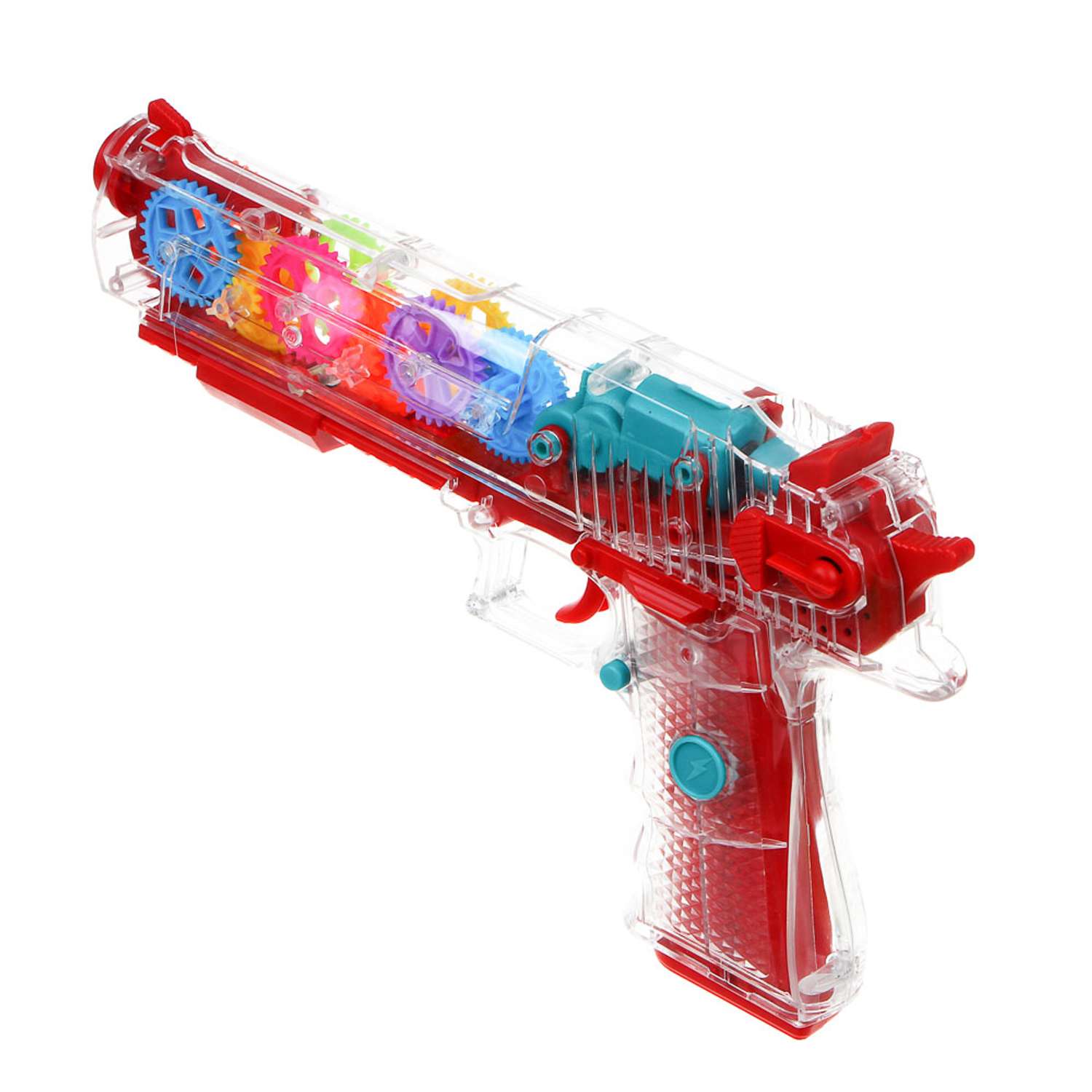 Интерактивный пистолет Игроленд  с шестеренками светом и звуком - фото 4