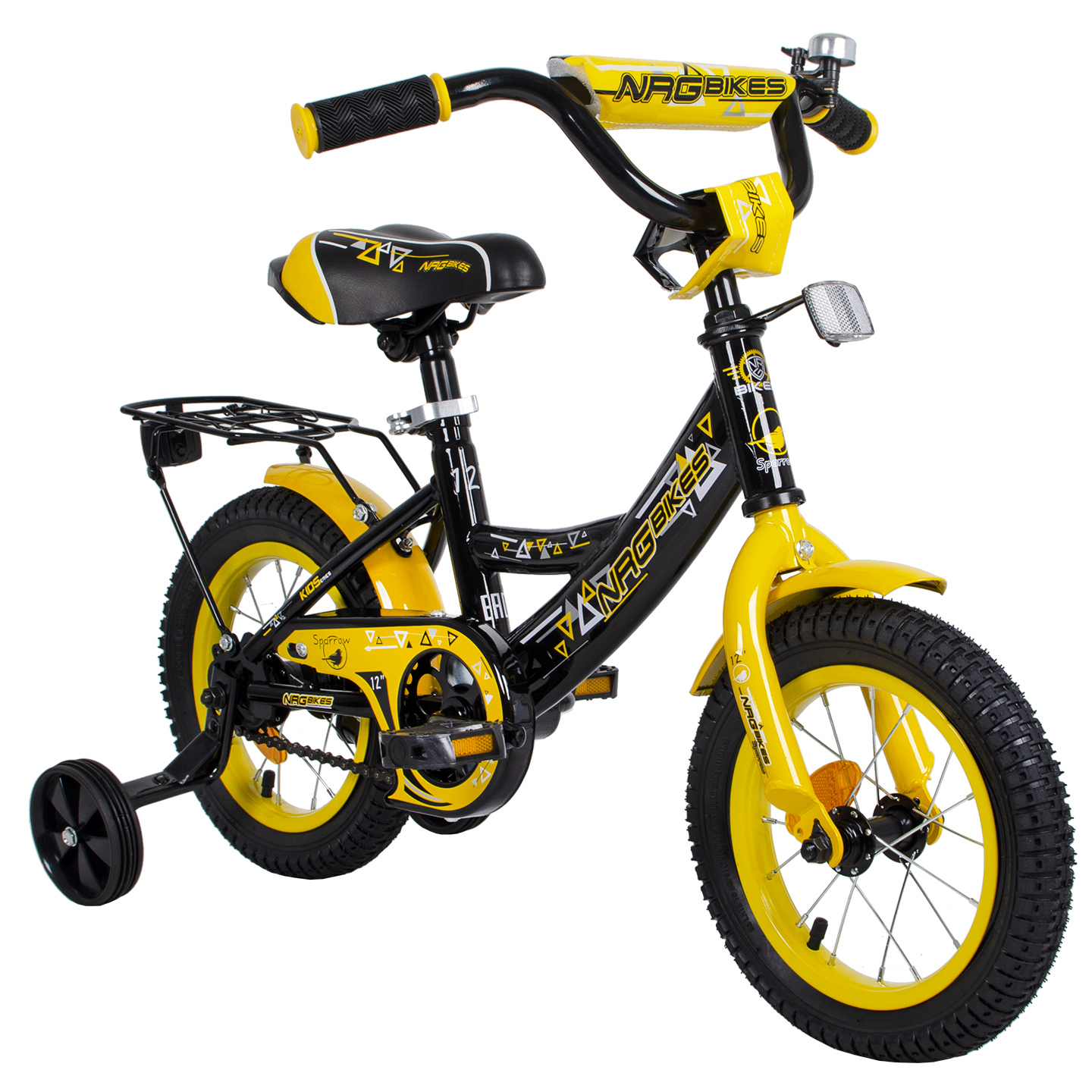 Велосипед NRG BIKES Sparrow 12 black-yellow - фото 15