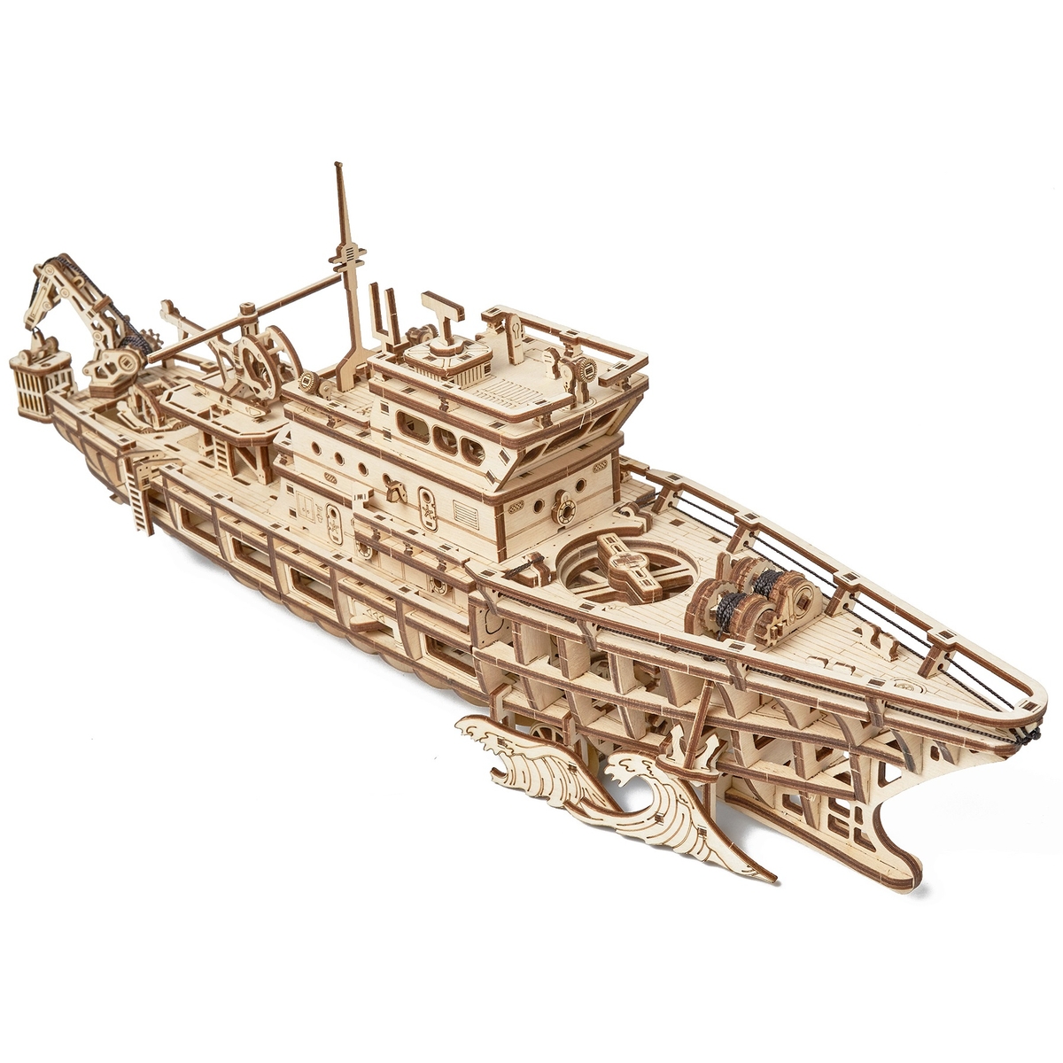 Сборная модель Wood Trick Исследовательская Яхта. Корабль - фото 14